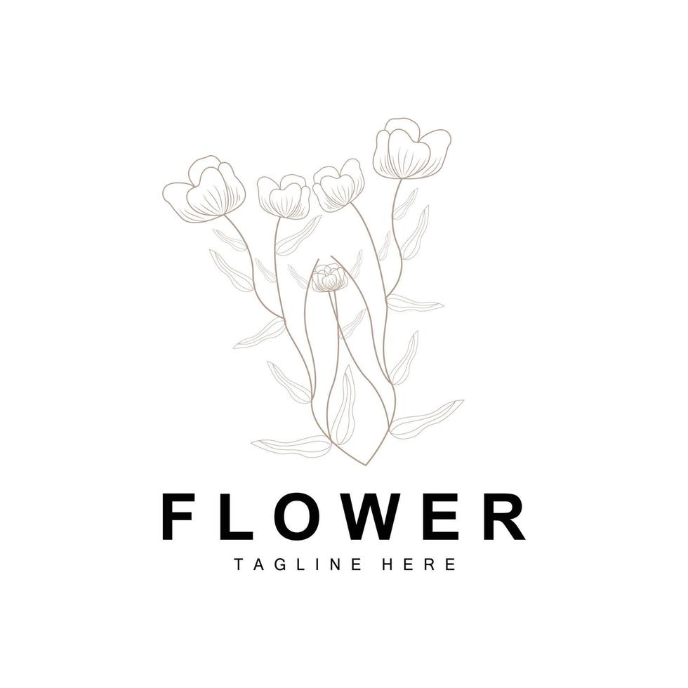 floreale logo, le foglie e fiori botanico giardino vettore, floreale design di vita vettore