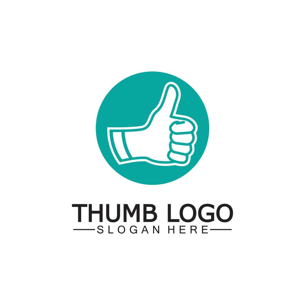 pollice su concetto logo template.good simbolo per il tuo ragnatela luogo disegno, logo, applicazione, vettore illustrazione.