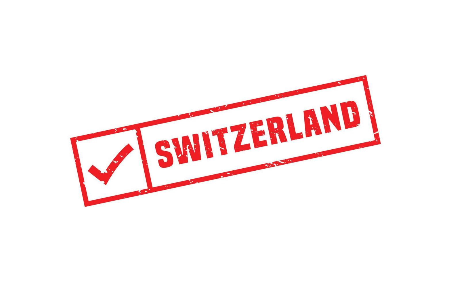 Svizzera francobollo gomma da cancellare con grunge stile su bianca sfondo vettore