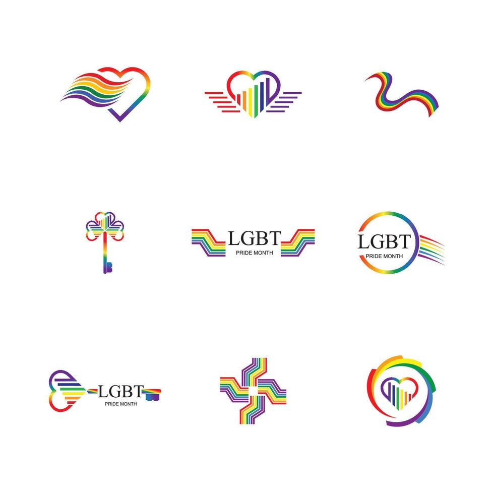 lgbt logo e simbolo vettore