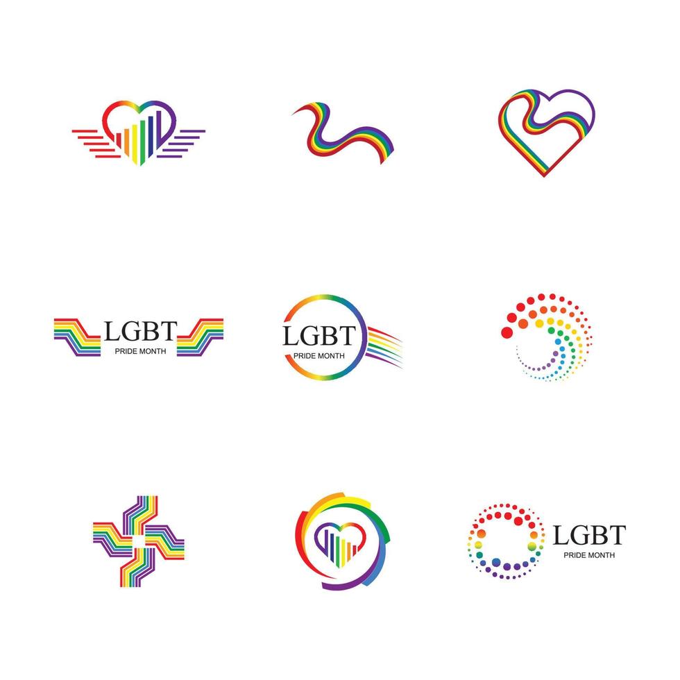 lgbt logo e simbolo vettore