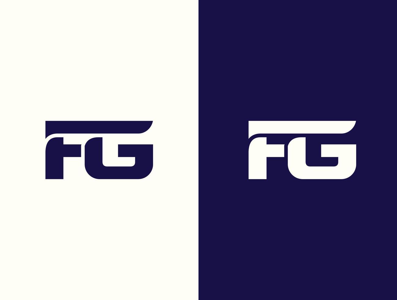 fg logo lettera design su lusso sfondo. gf logo monogramma iniziali lettera concetto.iniziale lettera fg logo vettore