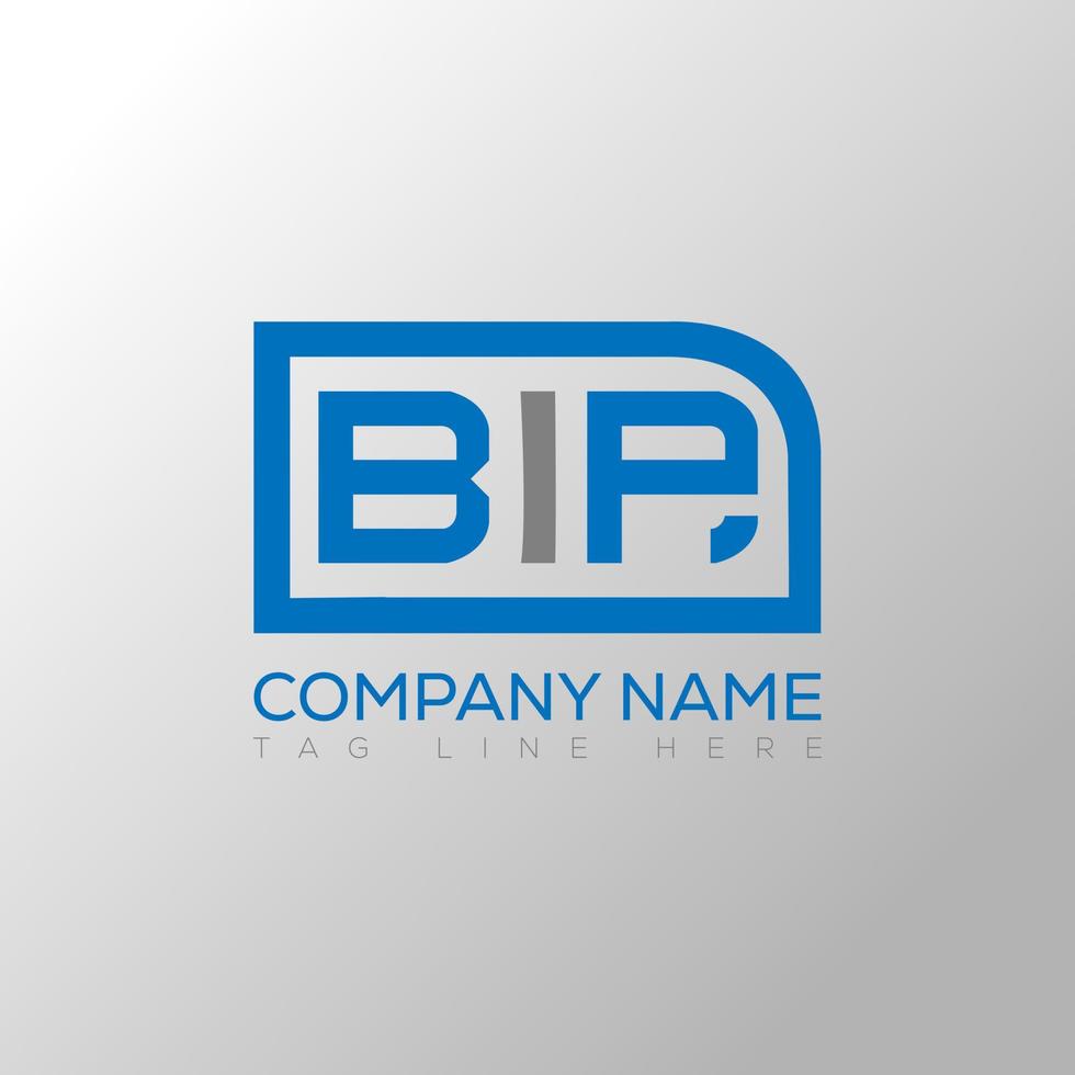 bip lettera logo creativo design. bip unico design. vettore