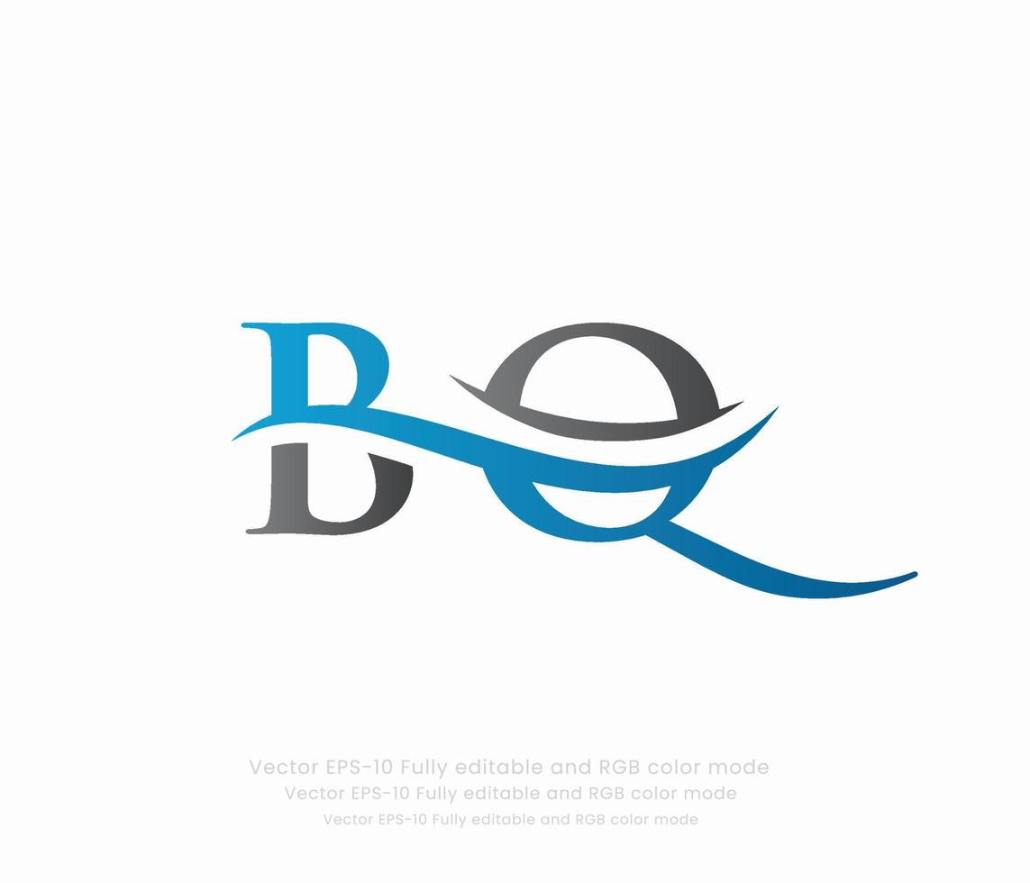 lettera B q connesso logo vettore