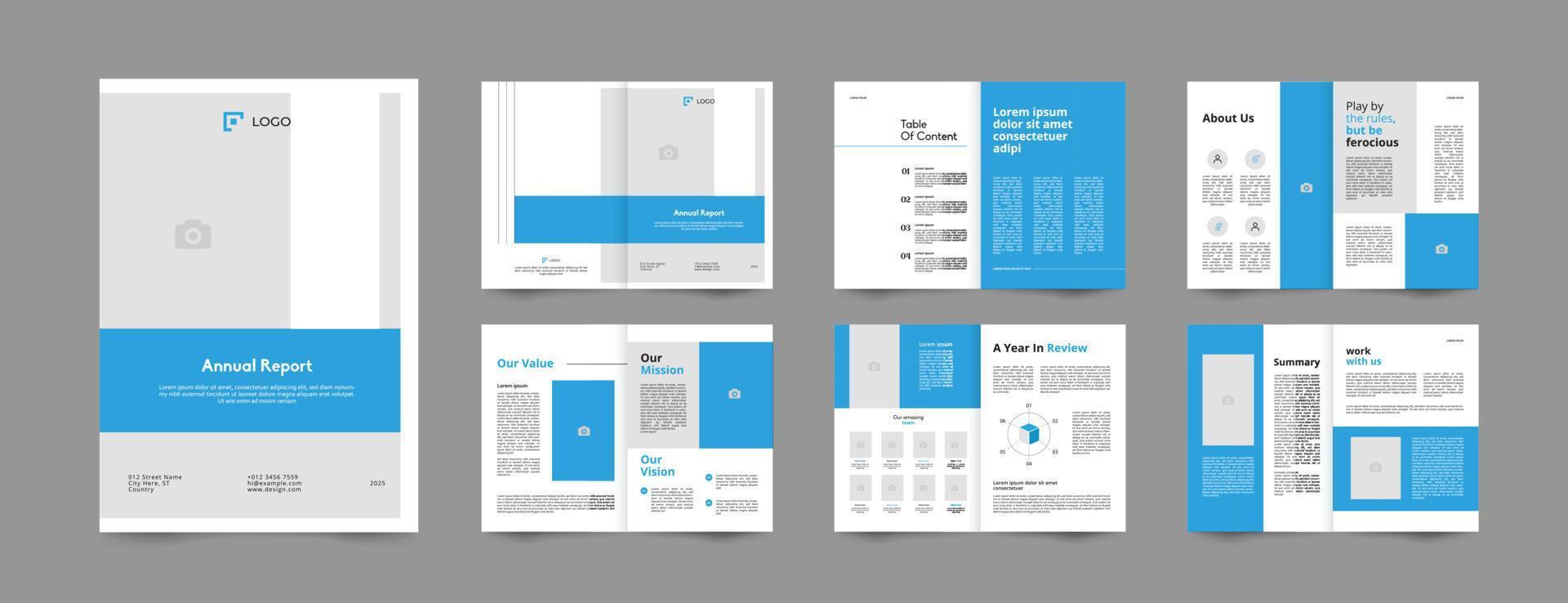 progettazione del modello di brochure aziendale di relazione annuale vettore