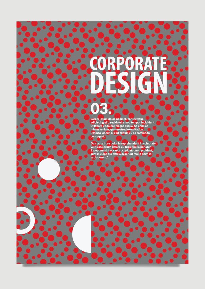 astratto vettore copertina modello utilizzando grigio e rosso colore e mezzitoni punti. copertina con modello decorazione. adatto per annuale rapporto, rivista, Catalogare, modello, prenotare, e documento.