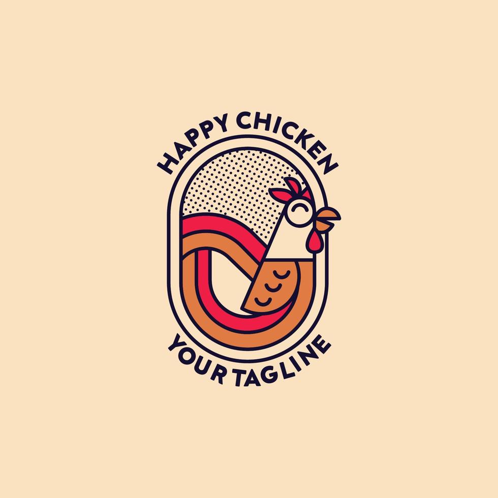 pollo logo Vintage ▾ design vettore