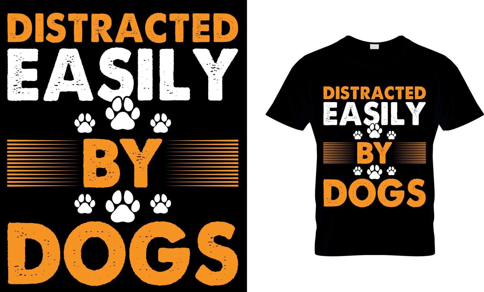 cane amante vettore e grafica t camicia design. distratto facilmente di cani.