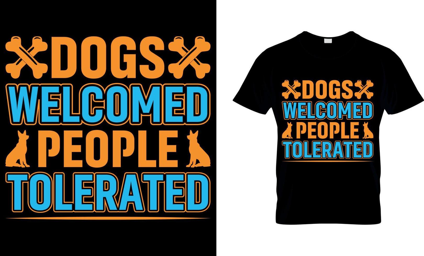 cane amante vettore e grafica t camicia design. cani accolto persone tollerato.