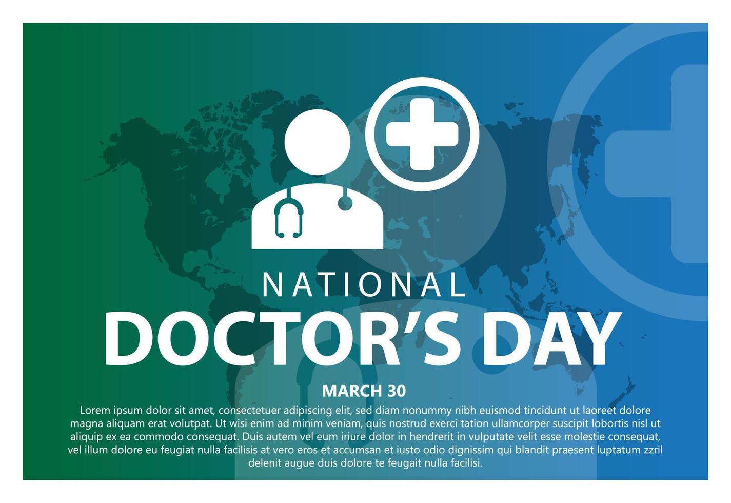 nazionale medico giorno, adatto per sfondo, striscione, manifesto, sito web vettore