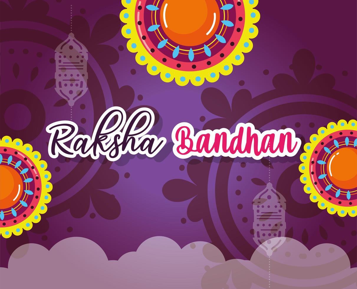 felice poster design raksha bandhan vettore