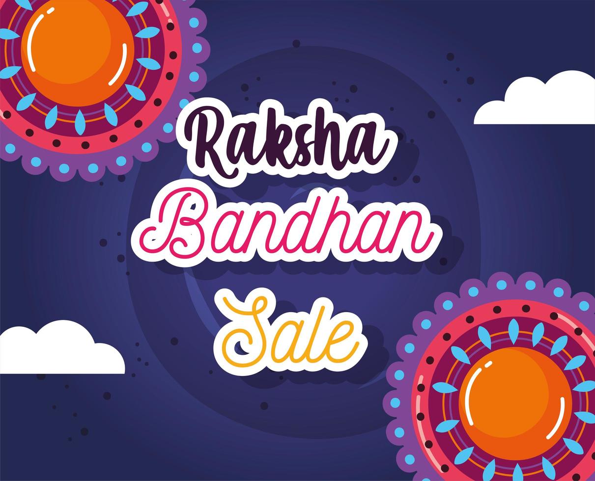 poster di vendita mega di raksha bandhan vettore