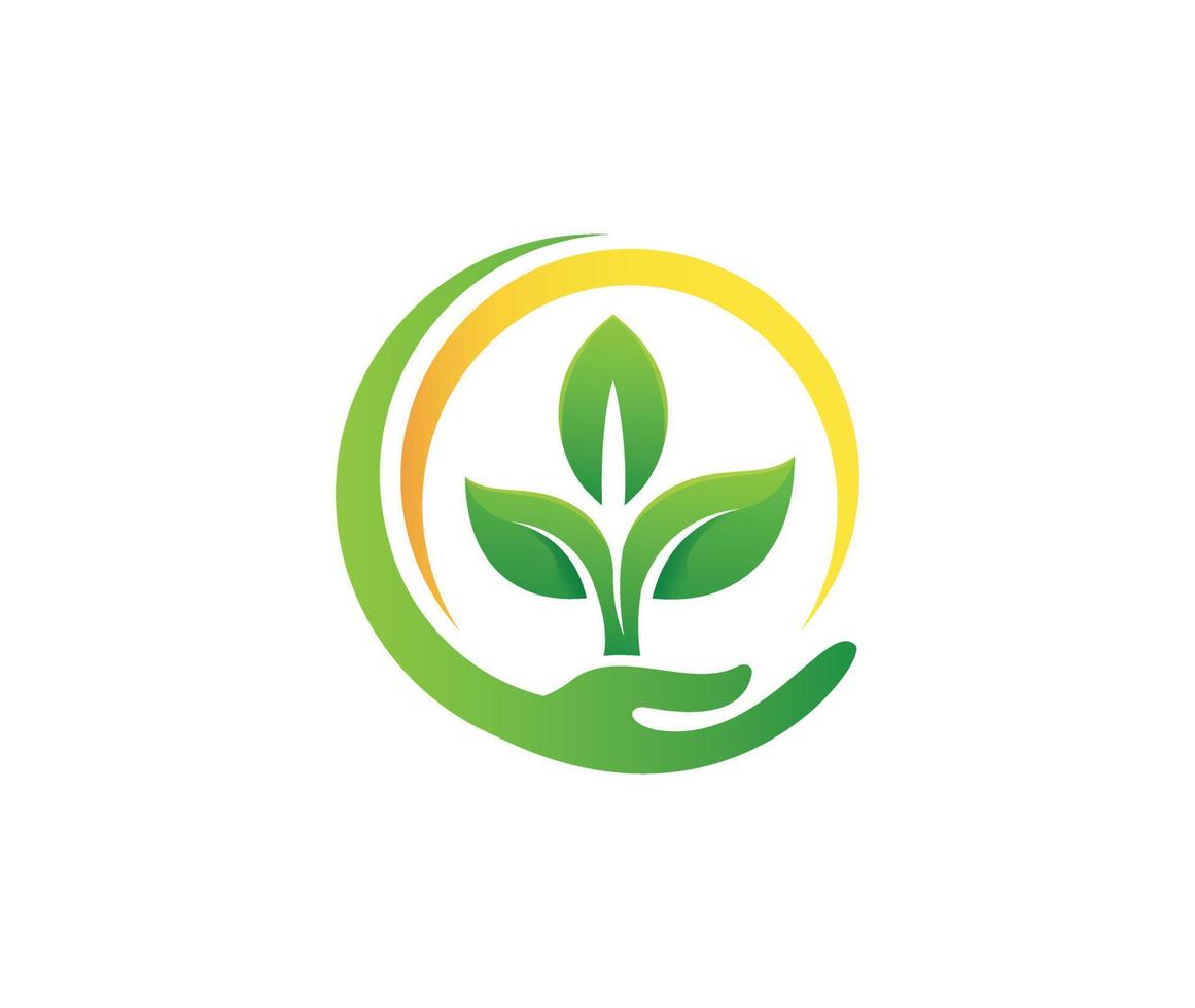proteggere albero foglia vettore logo disegno, eco-friendly concetto