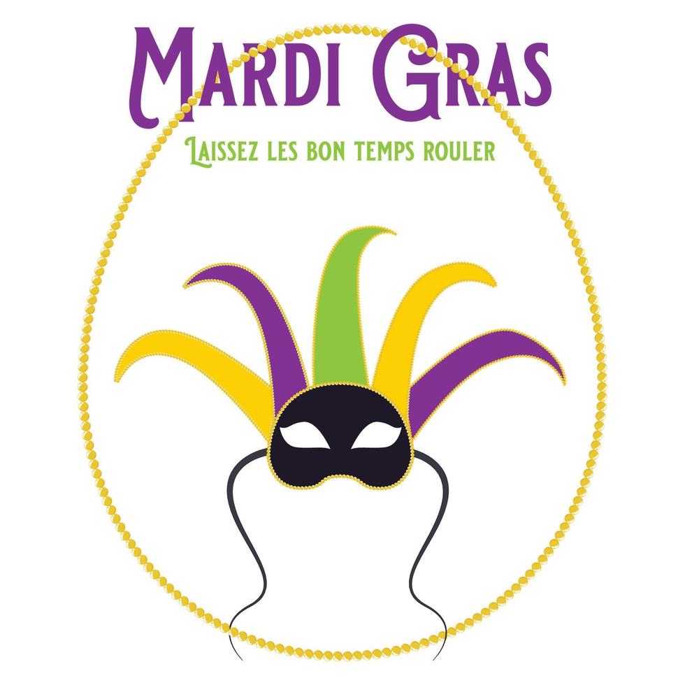 mardi gras Grasso martedì laissez les bon tempi rullo vettore illustrazione grafico