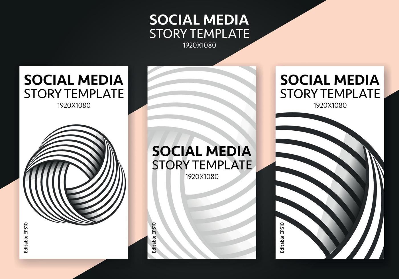 storia modello per sociale media - modificabile storia copertina design per attività commerciale vettore
