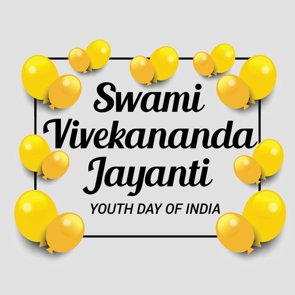 illustrazione vettoriale di swami vivekananda jayanti, giornata nazionale della gioventù.