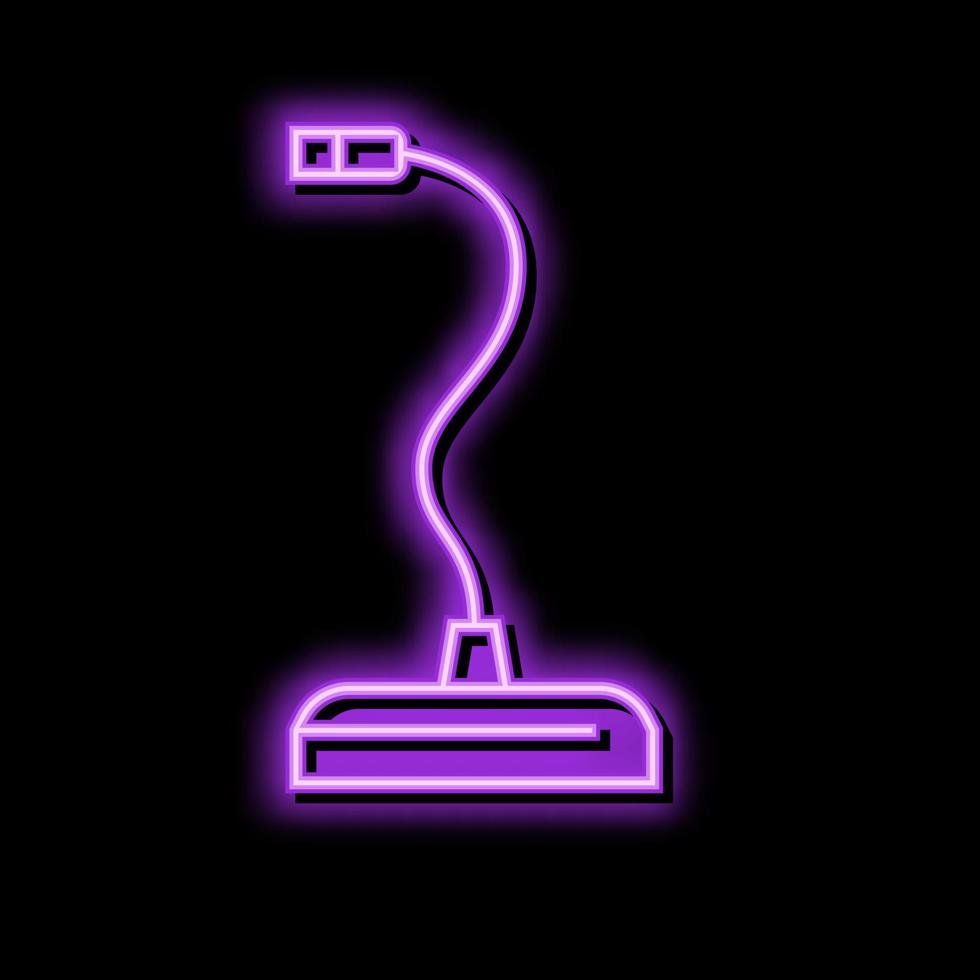 Mike mic microfono neon splendore icona illustrazione vettore