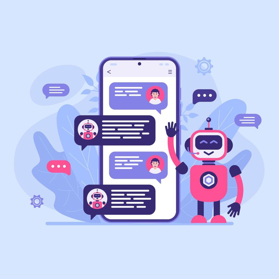 inteligente chatbot ai vettore