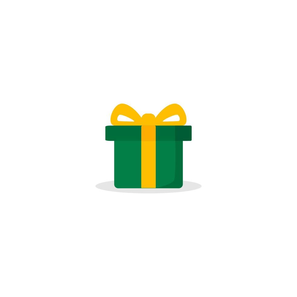 Natale regalo logo design. Natale scatola logo. vettore