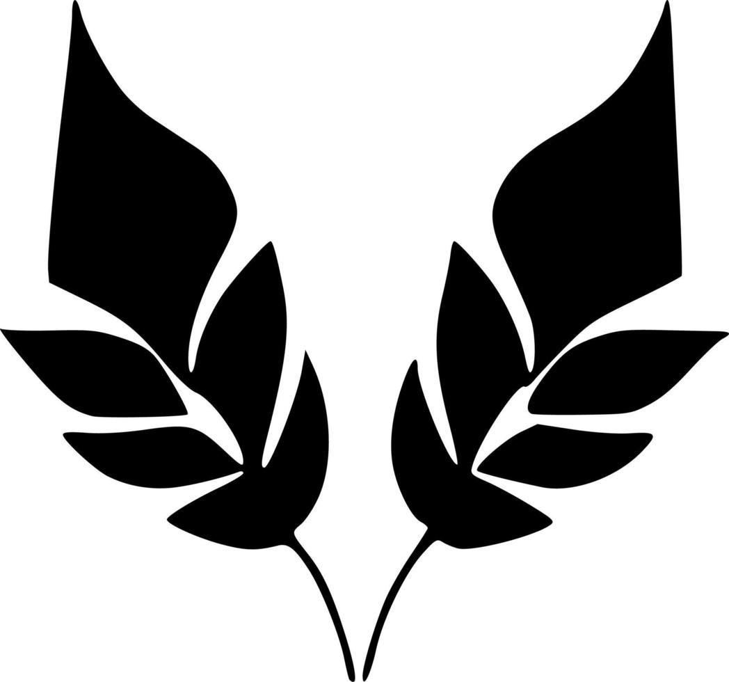 le foglie silhouette isolato icona illustrazione design vettore