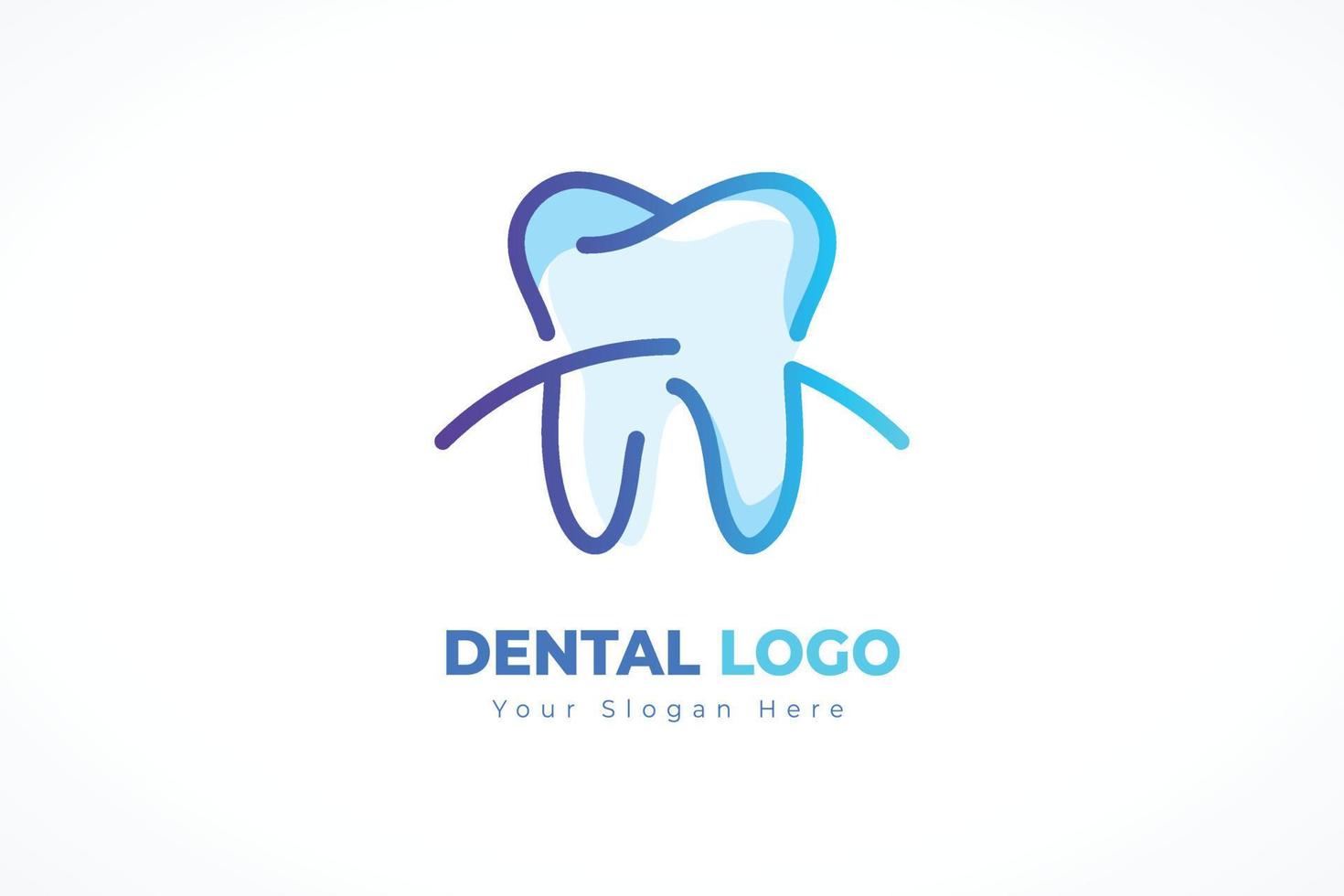 dentale clinica logo modello vettore