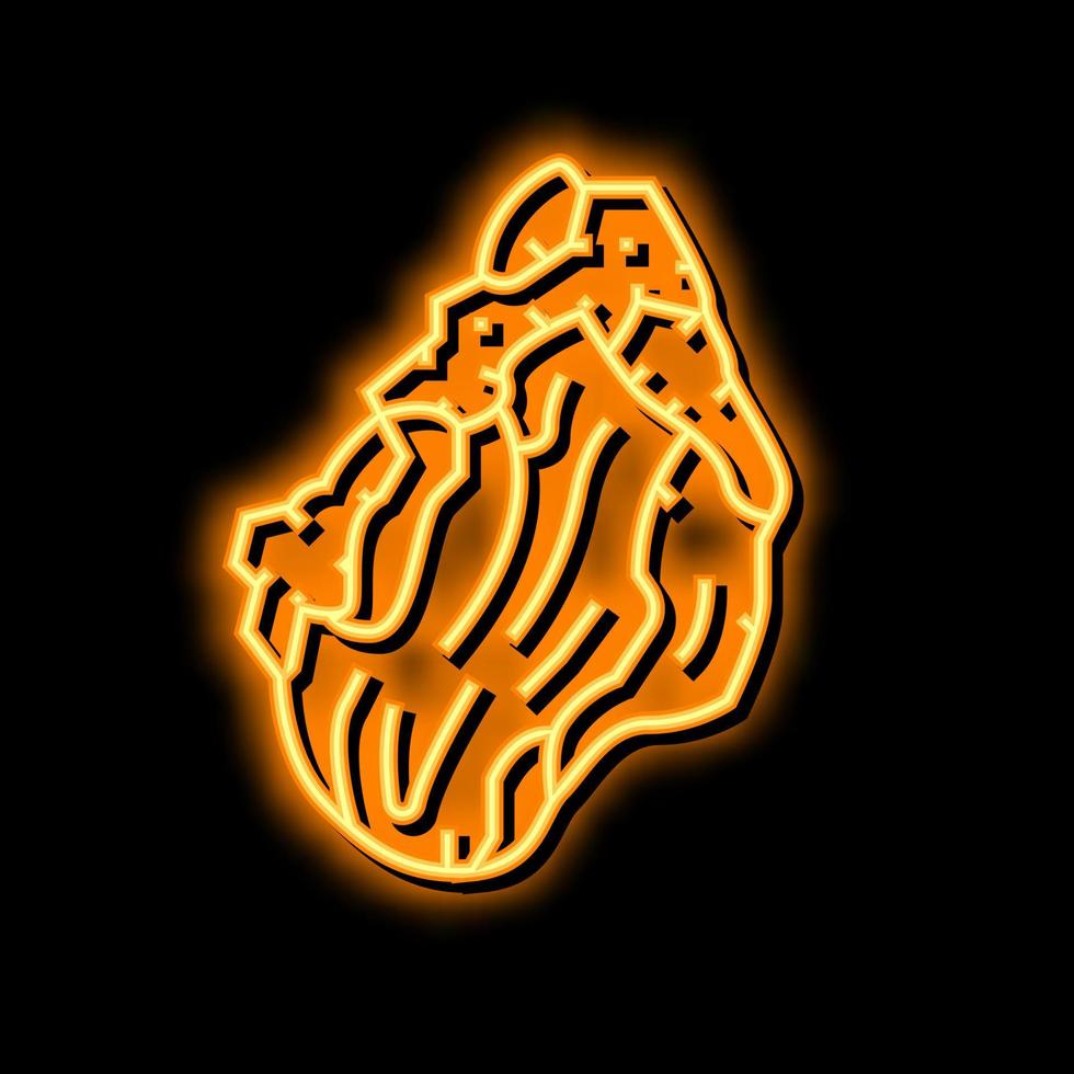 amianto Materiale neon splendore icona illustrazione vettore