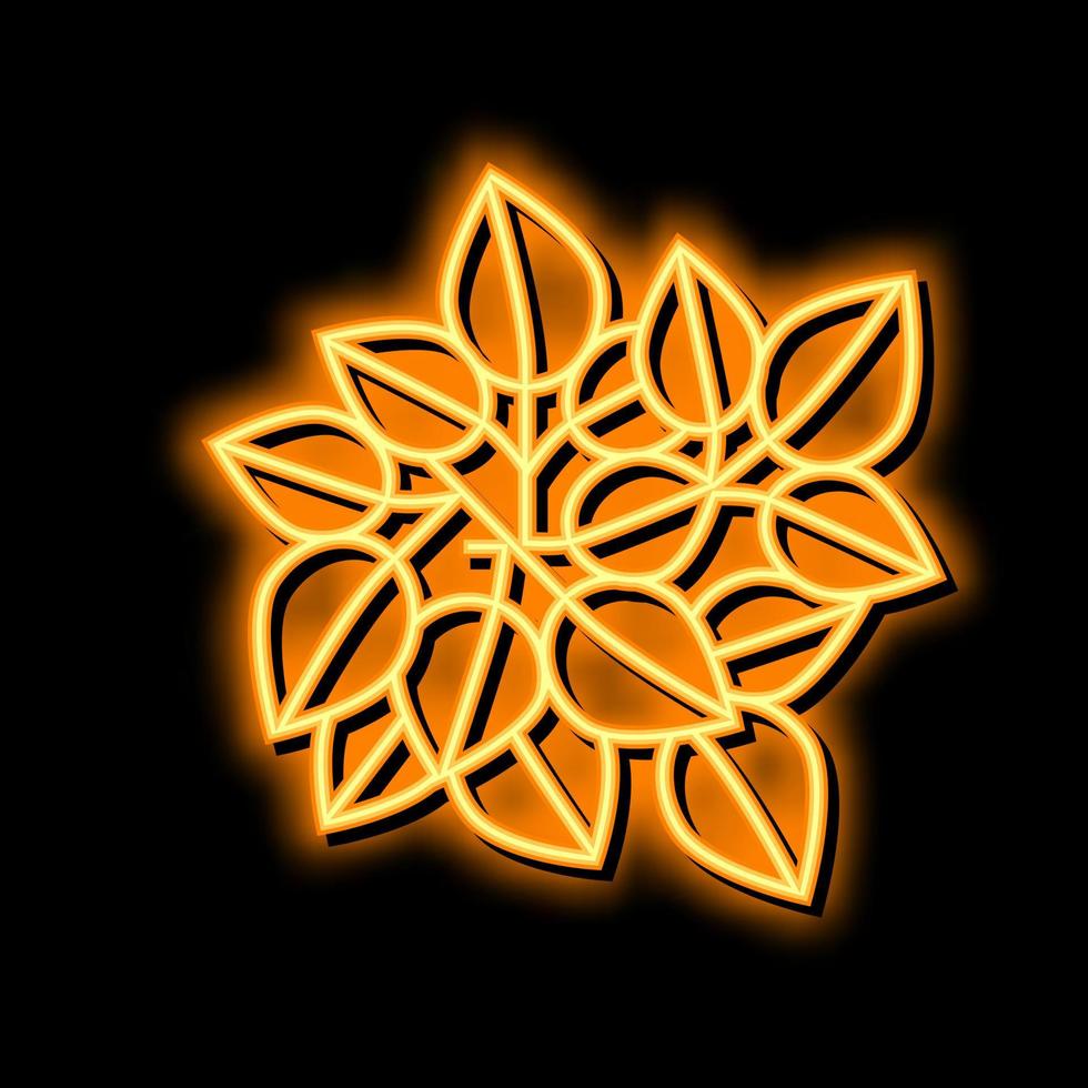 veleno edera neon splendore icona illustrazione vettore
