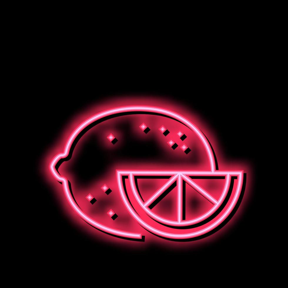 agrume aromaterapia neon splendore icona illustrazione vettore