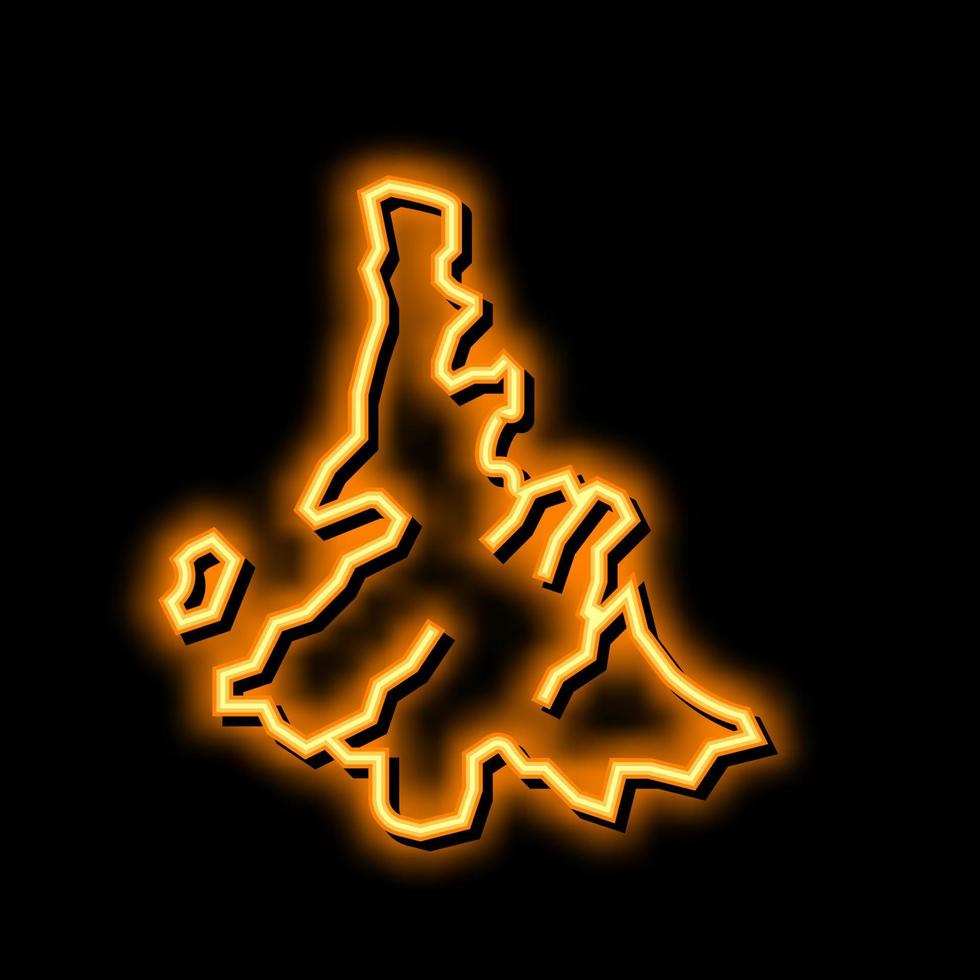 isola Pentecoste neon splendore icona illustrazione vettore