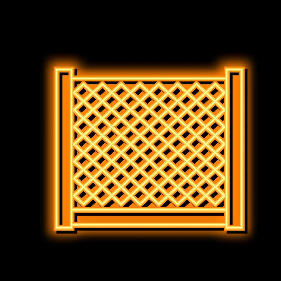 catena recinto neon splendore icona illustrazione vettore