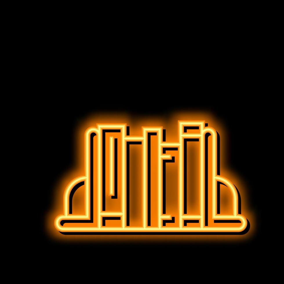 reggilibri decorazione neon splendore icona illustrazione vettore