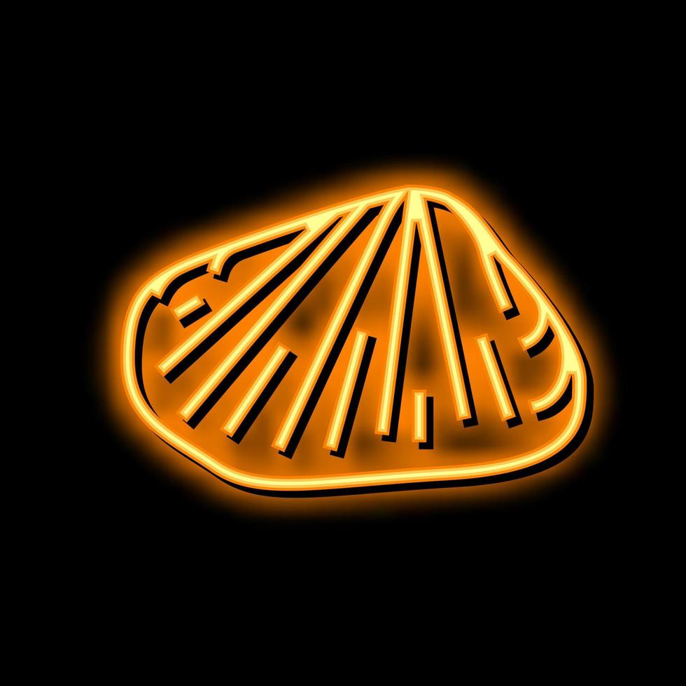 donax mollusco neon splendore icona illustrazione vettore