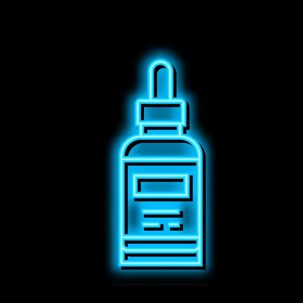 viso olio bottiglia neon splendore icona illustrazione vettore