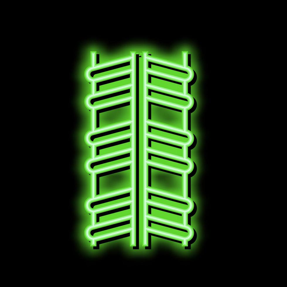 inossidabile tondo per cemento armato neon splendore icona illustrazione vettore
