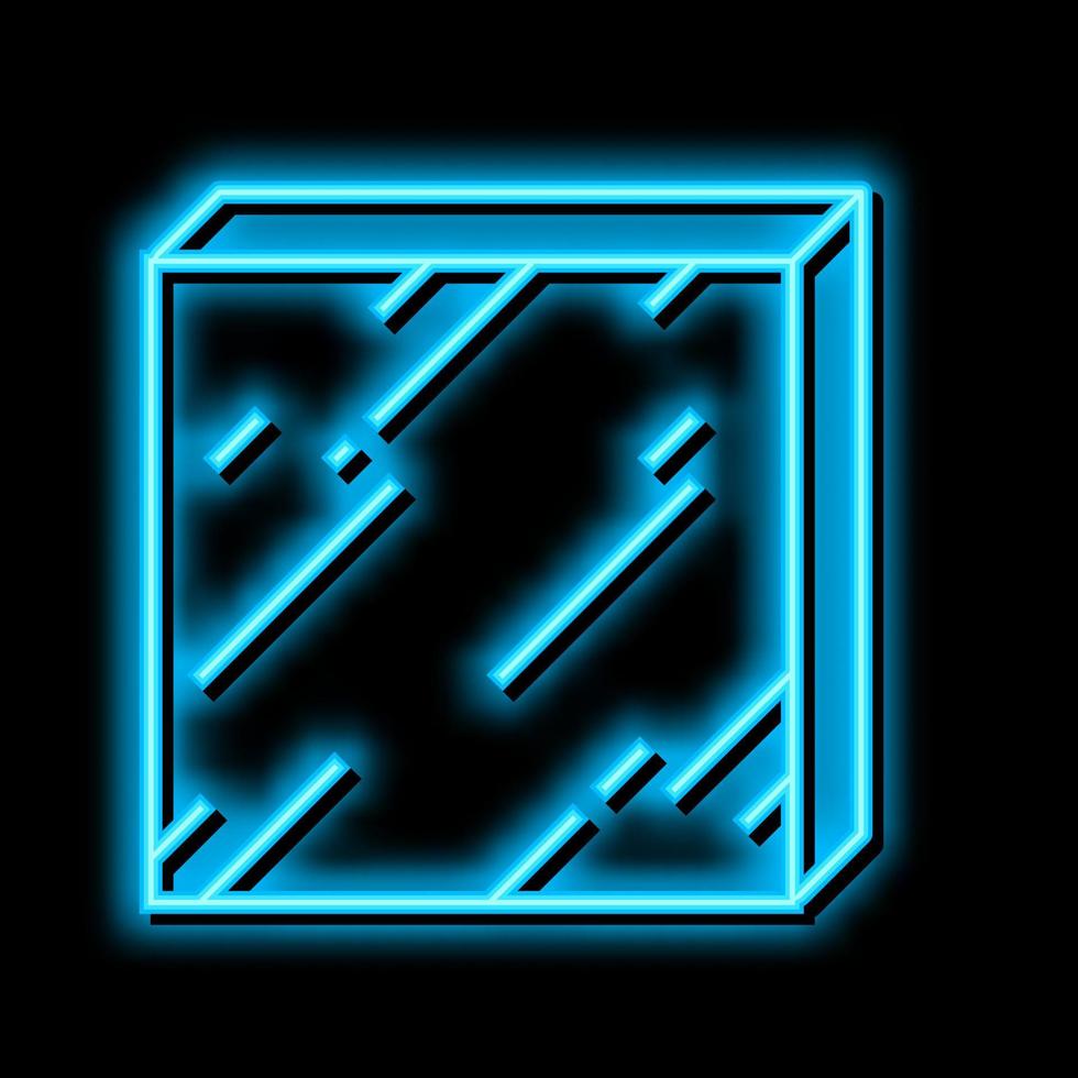 foglio metallo neon splendore icona illustrazione vettore