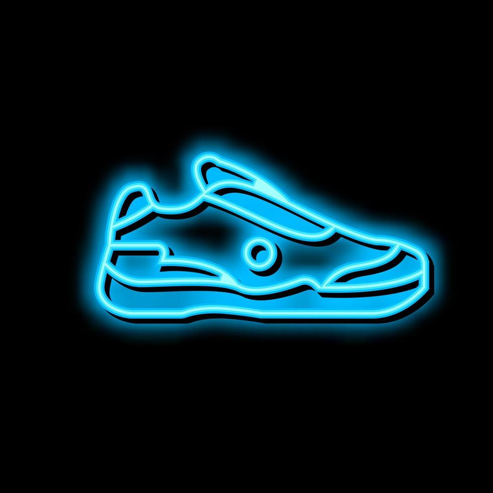 uomini tennis scarpa neon splendore icona illustrazione vettore