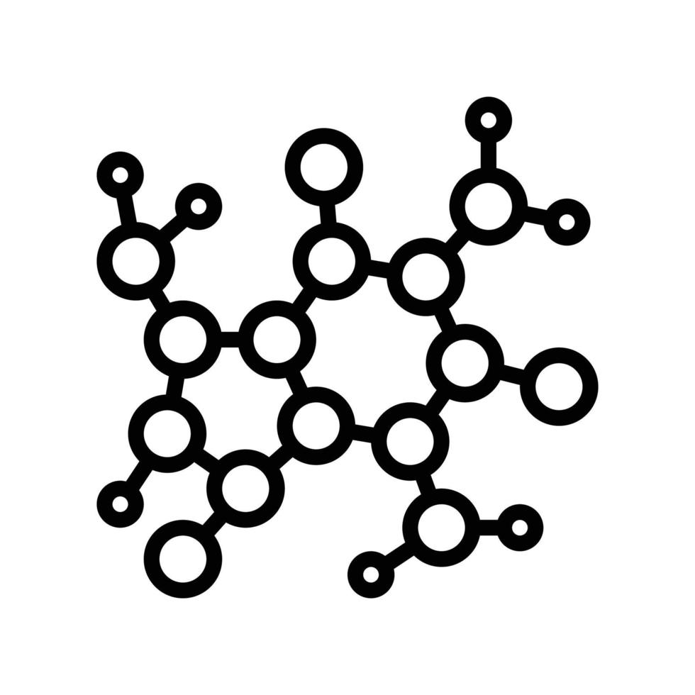 scienza molecolare struttura linea icona vettore illustrazione