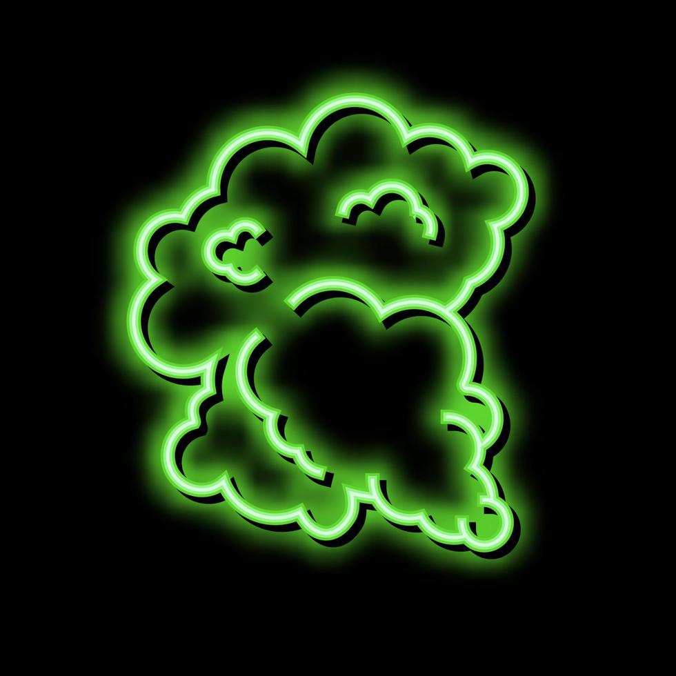 nero Fumo neon splendore icona illustrazione vettore