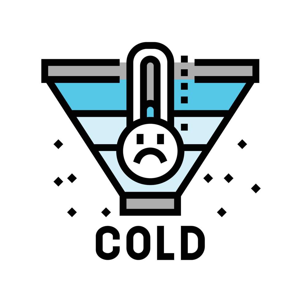 freddo conduce colore icona vettore illustrazione