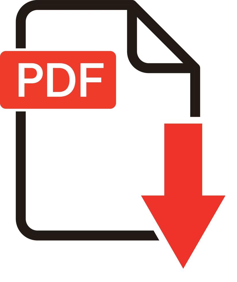 PDF dati Scarica icona. semplice vettore. vettore