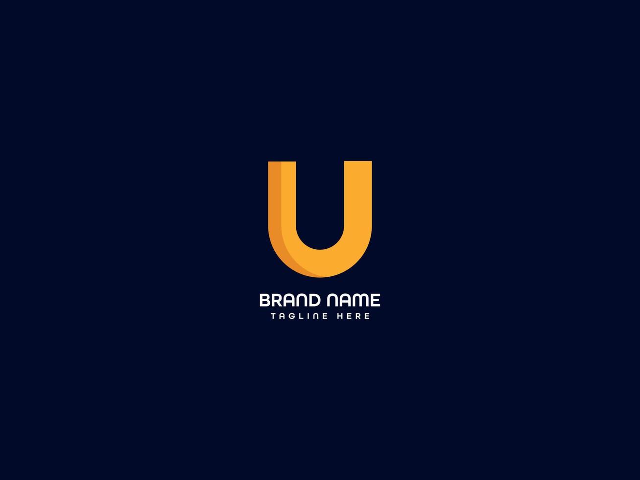 u lettera logo vettore