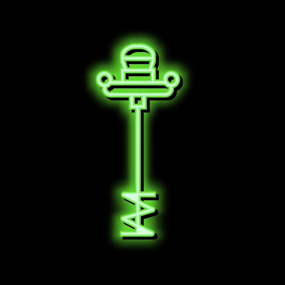 miscelatore calcestruzzo produzione attrezzatura neon splendore icona illustrazione vettore