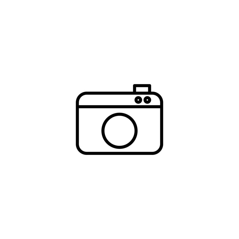 telecamera icona con schema stile vettore