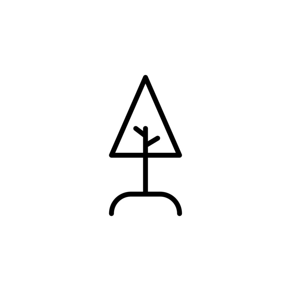 albero icona con schema stile vettore