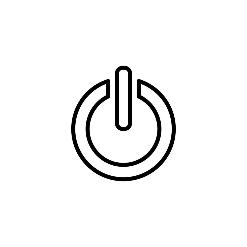 spegnimento icona con schema stile vettore