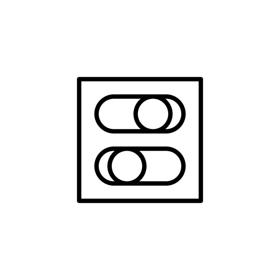 interruttore icona con schema stile vettore