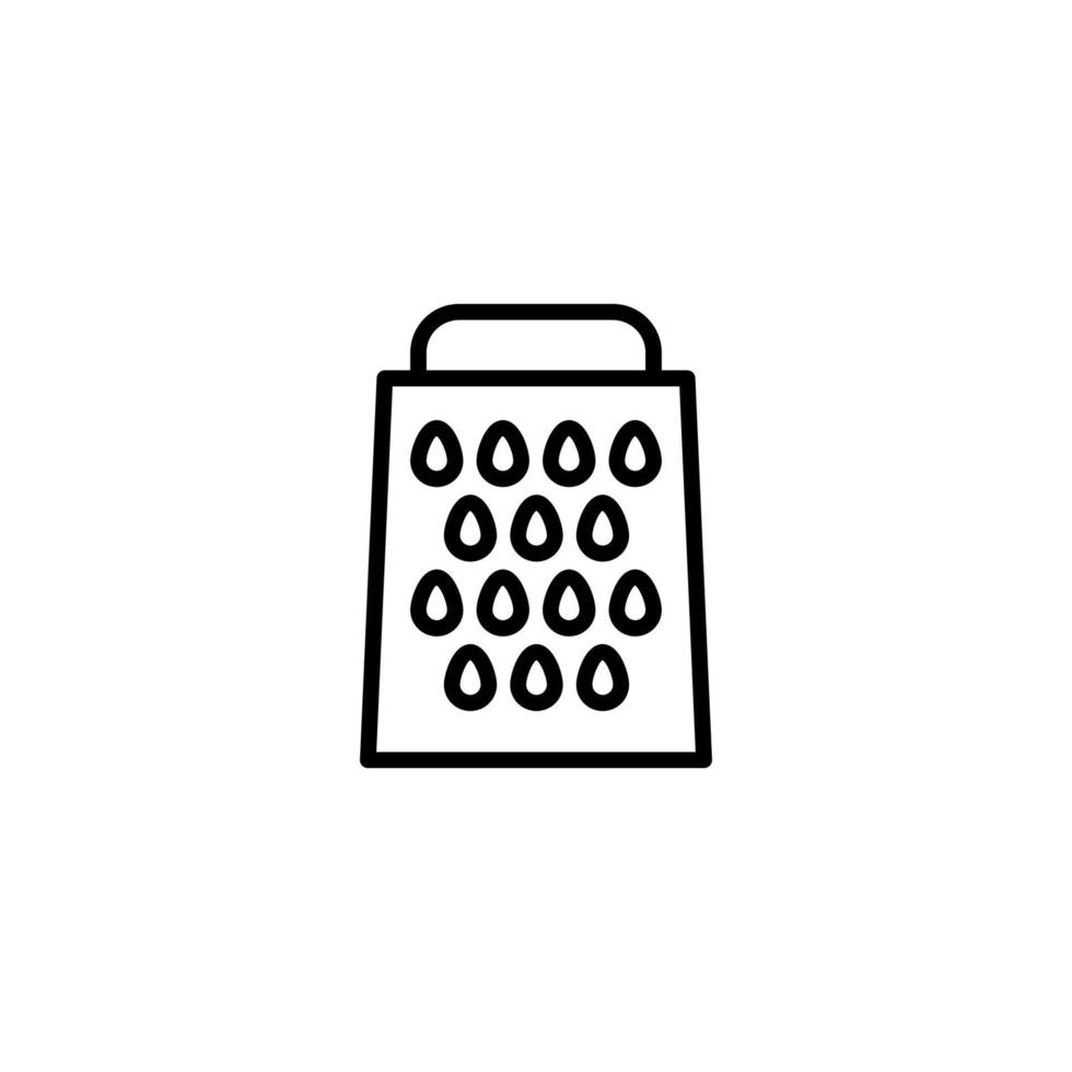 grattugia icona con schema stile vettore