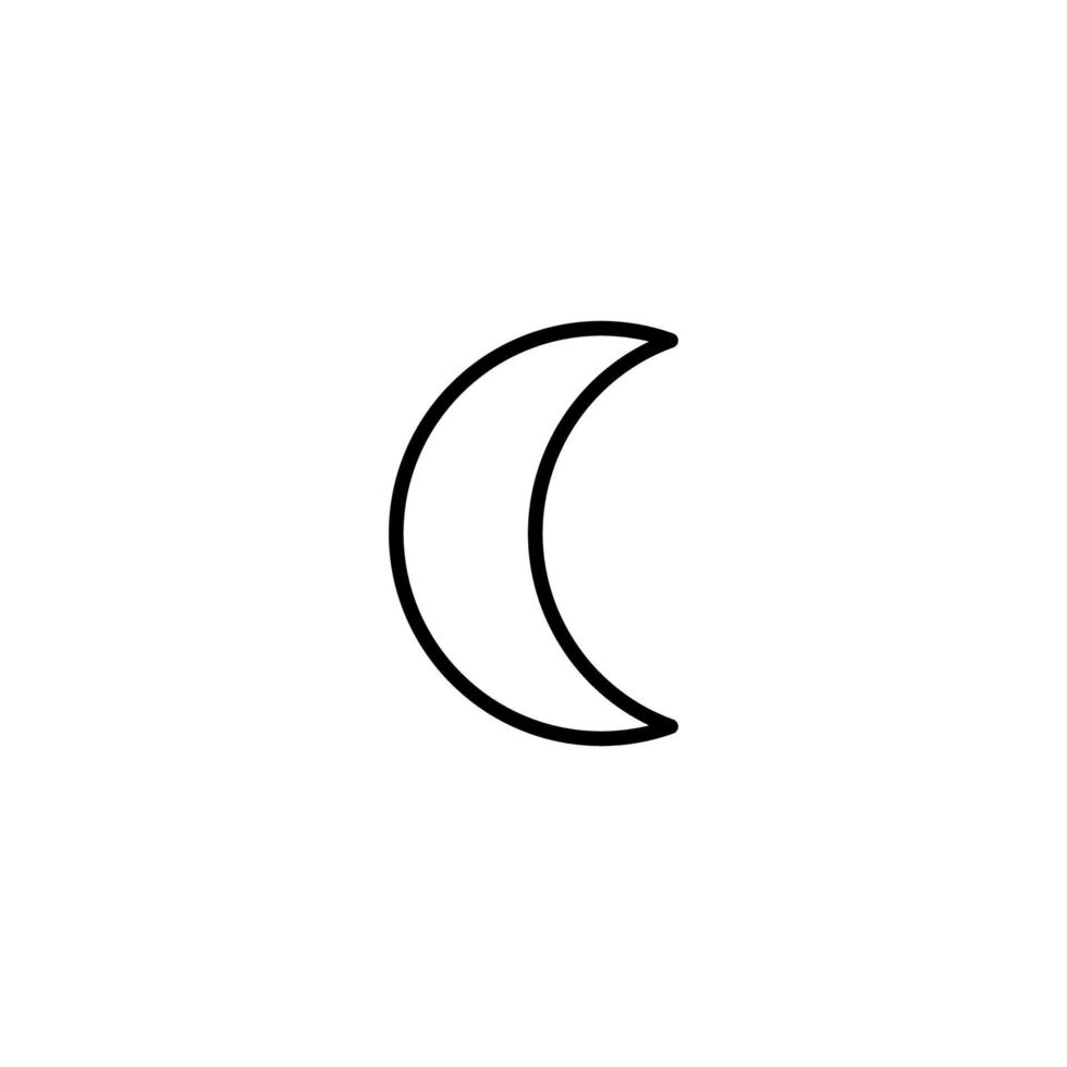 Luna icona con schema stile vettore