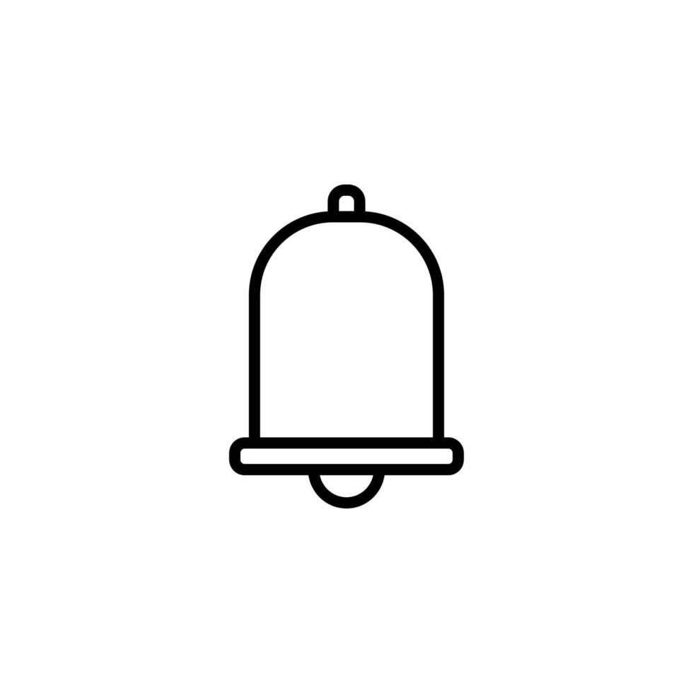 icona campana con stile contorno vettore