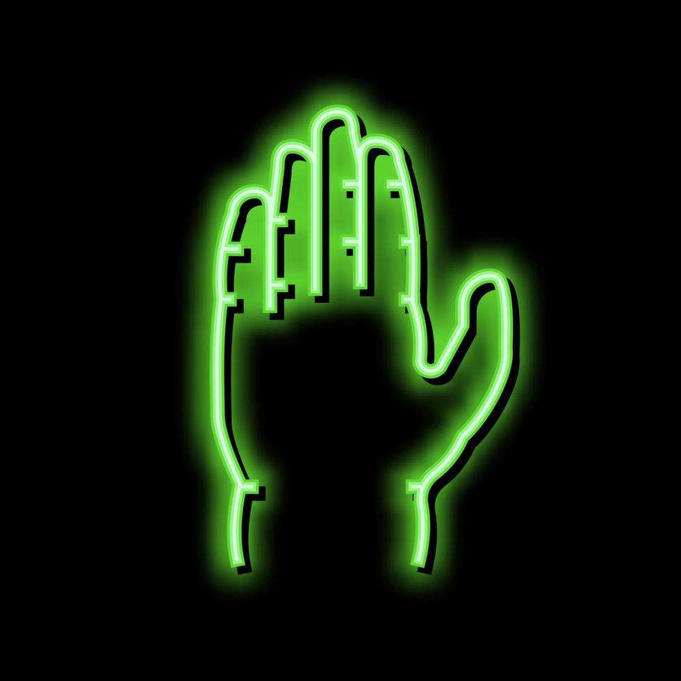 braccio edema neon splendore icona illustrazione vettore